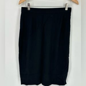 Women's Vintage DONNA KARAN Sz 14 Black Label 100% Wool Pencil Skirt S4